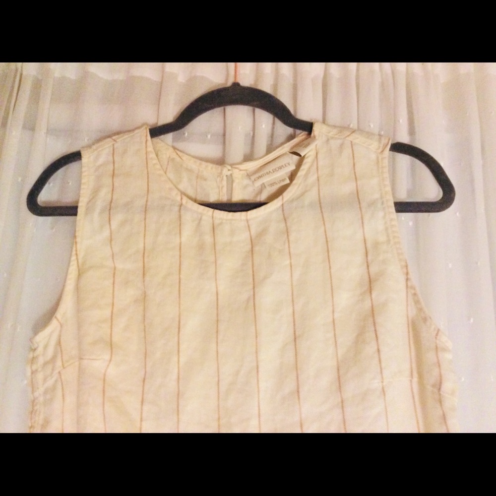 Cynthia Rowley gold and beige tank